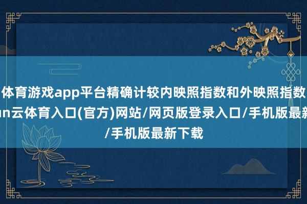 体育游戏app平台精确计较内映照指数和外映照指数-开yun云体育入口(官方)网站/网页版登录入口/手机版最新下载